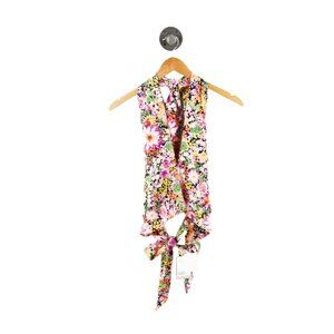 H&M Criss cross/ Halter Neckline Floral Top #215-8